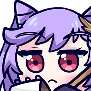✍️ Keqing Genshin Impact อนิเมะ, สติกเกอร์, เก็นชินอิมแพ็ค, เค่อฉิง, ผมสีม่วง, วิดีโอเกม telegram sticker
