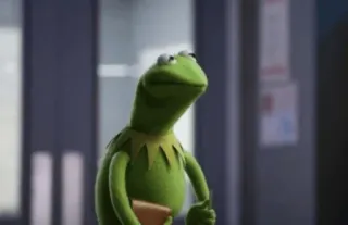 😐 Kermit カーミット, マペット, カエル, 緑, 人形 telegram sticker