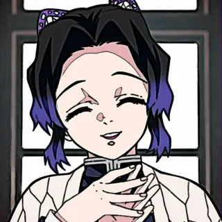 🌟 Shinobu Kocho Demon Slayer 애니메이션, 귀멸의 칼날, 코쵸우 시노부, 캐릭터, 만화 telegram sticker