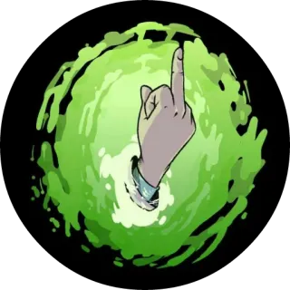 🖕 jari tengah, menyinggung, gestur, penghinaan, tangan, hijau, portal telegram sticker