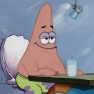 ✨ Patrick Star SpongeBob SquarePants 뚱이, 스폰지밥, 만화, 애니메이션, 웃긴, 캐릭터 telegram sticker