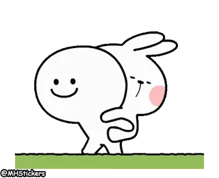 🤗 マンガ, ウサギ, キャラクター, ステッカー, 可愛い whatsapp sticker