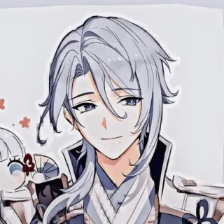 ✨ Kamisato Ayato Genshin Impact Anime, Spiel, Genshin Impact, Kamisato Ayato, Anime Charakter whatsapp sticker