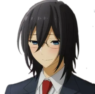 😳 Izumi Miyamura Horimiya Anime, Manga, Scuola, Occhiali, Ragazzo telegram sticker