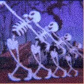 🦴 骸骨, ダンス, 漫画, ハロウィン telegram sticker