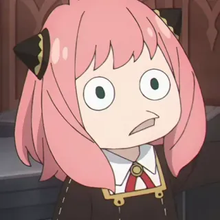 🥸 Anya Forger Spy × Family Anime, Spy Family, Anya, Anya Forger, geschockt, Cartoon, süß telegram sticker