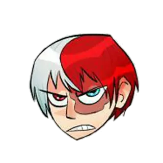 😠 Todoroki Shoto My Hero Academia Anime, Todoroki, My Hero Academia, Personaggio, Adesivo whatsapp sticker