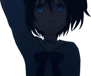 😶 Anime, Karakter, Seragam sekolah, Perempuan, Gadis telegram sticker