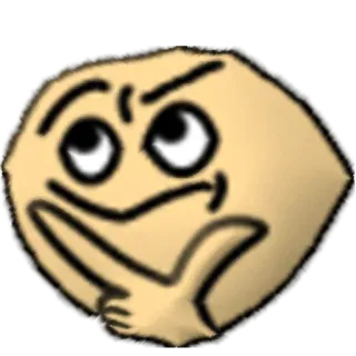 🤔 denken, nachdenken, meme, grinsen, ausdruck, cartoon, frage, zweifel telegram sticker