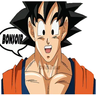 🌓 Goku Dragon Ball BONSOIR Anime, Goku, Dragon Ball, Hallo, Gruß whatsapp sticker