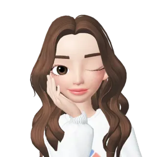 🤤 Cartoon, Avatar, Zwinkern, Süß, Mädchen, Frau whatsapp sticker