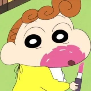 😟 Dessin animé, Bébé, Rouge à lèvres, Enfant, Maquillage, Drôle telegram sticker
