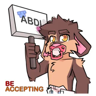 🪧 ABDL BE ACCEPTING telegram sticker