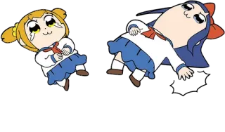 🤣 Popuko and Pipimi Pop Team Epic Anime, Manga, Comedy, Japanische Animation, Pop Team Epic, Popuko, Pipimi telegram sticker