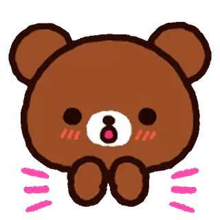 💨 ミミ bear, cute, rilakkuma, animal, kawaii whatsapp sticker