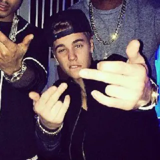 🖕 Justin Bieber 中指, 有名人, 侮辱的なジェスチャー, 歌手, ポップスター, 音楽, 人 telegram sticker