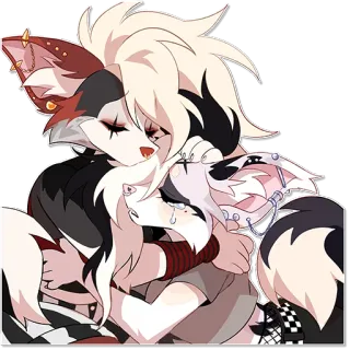 😭 furry, anthropomorphic, hug, comfort, sad, tears, wolves, cartoon whatsapp sticker