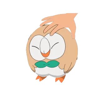 ✋ Rowlet Pokemon Rowlet, Pokemon, Petting, Cute, Video Game, Owl telegram sticker