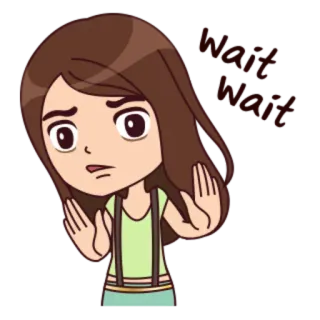 ⌚ nope! nope! nope! no, rechazo, dibujos animados, chica, nop whatsapp sticker