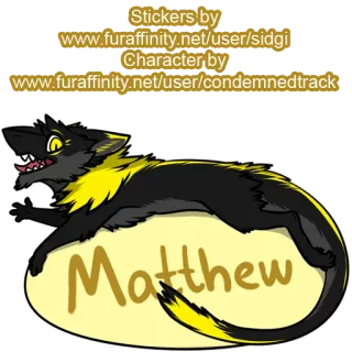 ❓ Matthew Furry, Antropomorfo, Cartone animato, Animale, Personaggio, Adesivo, Lupo whatsapp sticker