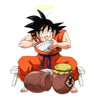 🍛 Goku Dragon Ball Anime, Dragon Ball, Goku, Cartoni animati, Cibo, Mangiare, Personaggio telegram sticker
