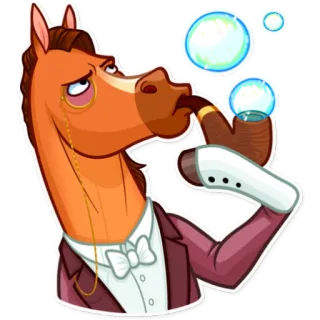 Gentleman Horse telegram stickers