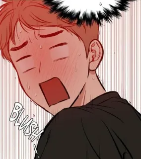 💦 BLUSH Rubor, Anime, Manga, Rojo, Avergonzado whatsapp sticker