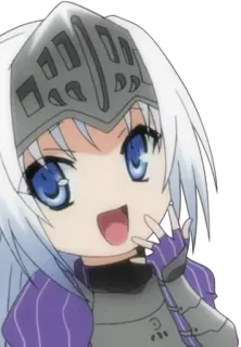 😏 Anime, Caballero, Armadura, Lindo, Chica, Chibi, Manga, Fantasía telegram sticker