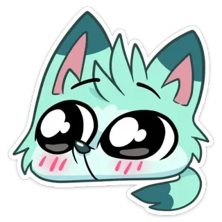 ☺️ cute, fox, animal, cartoon, sticker, adorable telegram sticker