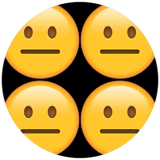 😐 emoji, expressionless face, emotion, yellow, face telegram sticker