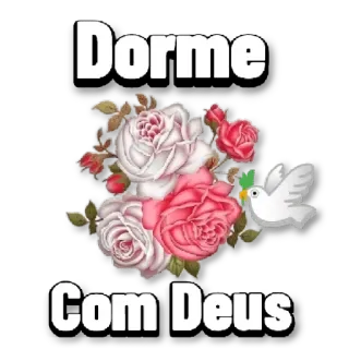 😊 Dorme
Com Deus Gute Nacht, Schlaf gut, Taube, Rosen, Christlich, Religiös, Friedlich whatsapp sticker