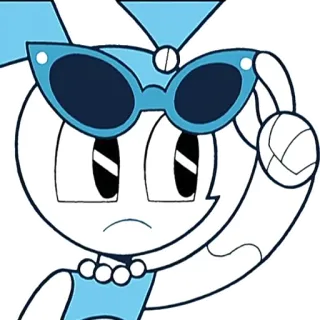 😐 Jenny Wakeman My Life as a Teenage Robot Dessin animé, Robot, Adolescent, Lunettes de soleil, Animé, Personnage telegram sticker