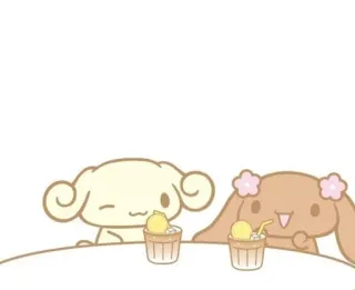 🌟 süß, tiere, dessert, hase, kawaii telegram sticker