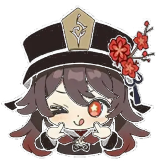 😃 Hu Tao Genshin Impact Hu Tao, Genshin Impact, Videojuego, Anime, Chibi, Personaje, Lindo telegram sticker