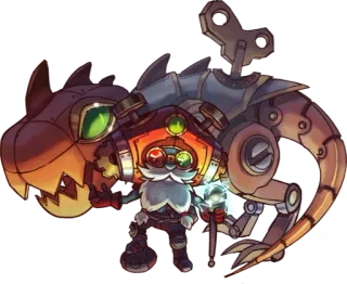 👠 Steampunk, Nano, Meccanico, Meccanismo a orologeria, Robot, Invenzione, Tecnologia telegram sticker