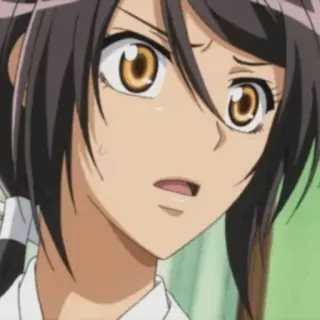🎀 Misaki Ayuzawa Kaichou wa Maid-sama! Anime, Cartoon, Maid Sama, Misaki Ayuzawa, geschockt, besorgt telegram sticker