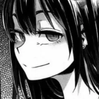 😏 anime, manga, dziewczyna, kobieta, portret, zadowolony, wyraz whatsapp sticker