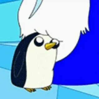 😊 Gunter Adventure Time penguin, cute, cartoon, animated, Gunter, Adventure Time telegram sticker
