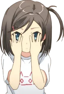 😳 anime, gadis, imut, anak, kartun, karakter, kawaii telegram sticker