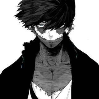 💔 Dabi My Hero Academia Anime, Méchant, Cicatrice, Manga, Points de suture telegram sticker