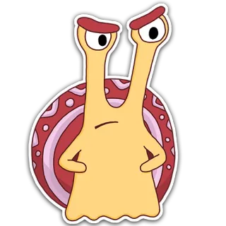😠 caracol, desenho animado, animal, personagem, engraçado, fofo telegram sticker