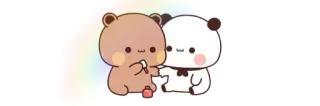 💞 หมี, แพนด้า, รุ้ง, การ์ตูน, น่ารัก, คู่รัก, ความสัมพันธ์ telegram sticker