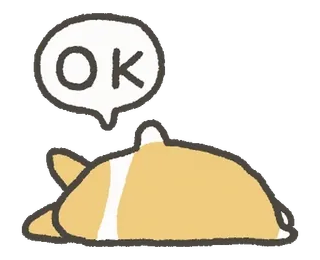 unmotivated dog corgi animation sticker @moe_sticker_bot telegram stickers