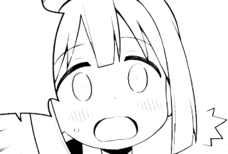 ⚪️ Anime, Manga, Cartone animato, Ragazza, Carino, Faccia, Espressione telegram sticker