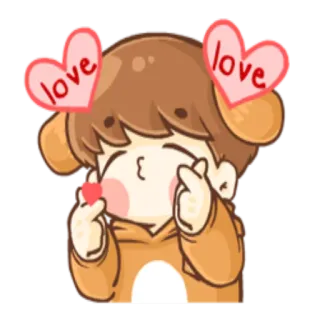 💝 love love amor, fofo, coração, desenho animado, ilustração, personagem telegram sticker