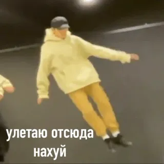 🤬 улетаю отсюда нахуй vol, personne, danse, jaune, russe telegram sticker