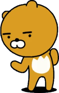 🤘 Ryan ryan, kakao friends, bär, tier, cartoon whatsapp sticker