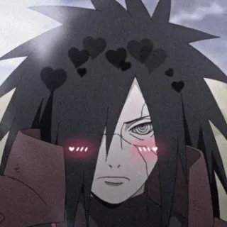 🀄️ Madara Uchiha Naruto anime, madara, serca, uchiha, rumieniec telegram sticker