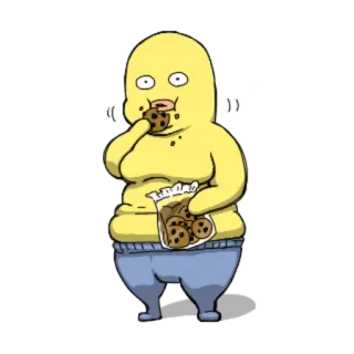 🍪 만화, 쿠키, 먹는, 캐릭터 telegram sticker