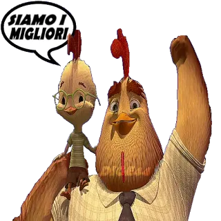 🏆 Chicken Little SIAMO I MIGLIORI frango, desenho animado, filme, família, amigos telegram sticker
